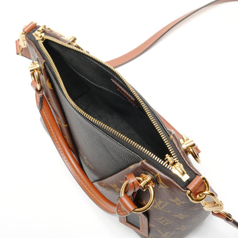 LOUIS VUITTON 2018 V Tote BB Monogram Handbag Brown WS26492