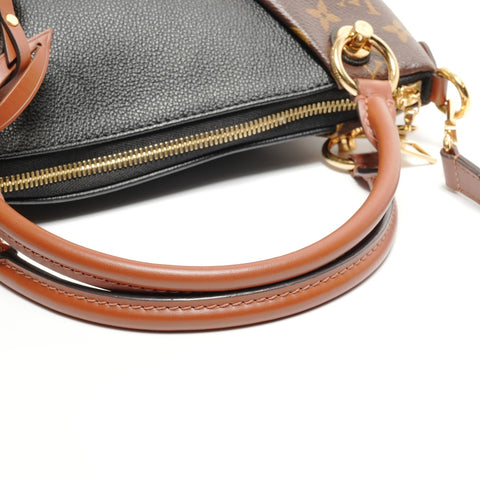 LOUIS VUITTON 2018 V Tote BB Monogram Handbag Brown WS26492