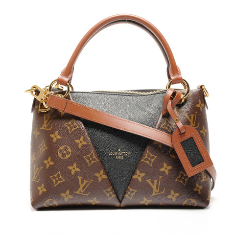 LOUIS VUITTON 2018 V Tote BB Monogram Handbag Brown WS26492