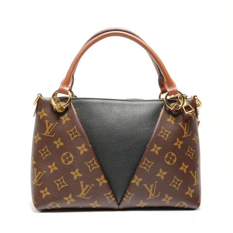 LOUIS VUITTON 2018 V Tote BB Monogram Handbag Brown WS26492