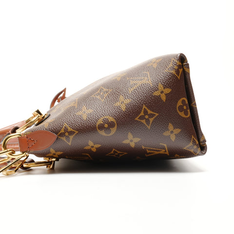 LOUIS VUITTON 2018 V Tote BB Monogram Handbag Brown WS26492