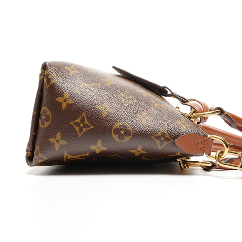 LOUIS VUITTON 2018 V Tote BB Monogram Handbag Brown WS26492