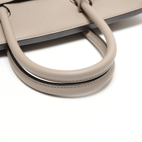 HERMES Birkin 35 Togo Gris Asphalt A Stamp Handbag beige WS26493