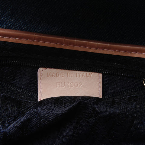 Christian Dior Denim saddle bag one belt Shoulder Bag blue WS26495