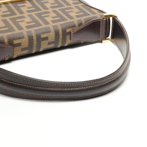 FENDI Zucca canvas with FF logo Handbag Brown WS26497