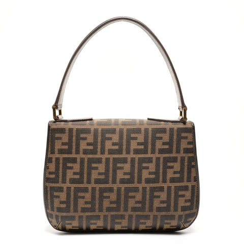 FENDI Zucca canvas with FF logo Handbag Brown WS26497
