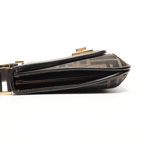 FENDI Zucca canvas with FF logo Handbag Brown WS26497