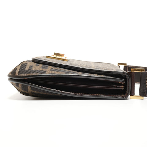 FENDI Zucca canvas with FF logo Handbag Brown WS26497