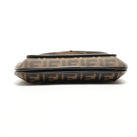 FENDI Zucca canvas with FF logo Handbag Brown WS26497