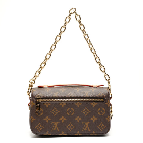 LOUIS VUITTON Pochette Metis New Year Monogram 2WAY Shoulder Bag Brown WS26498