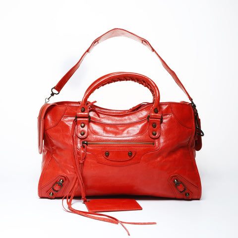 BALENCIAGA Classic City 2way Shoulder Handbag Red WS26502