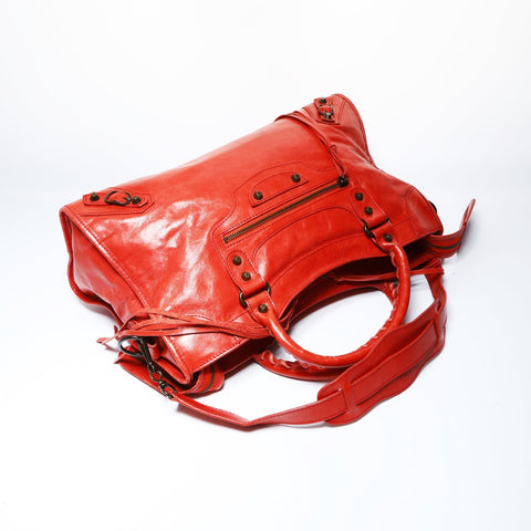 BALENCIAGA Classic City 2way Shoulder Handbag Red WS26502