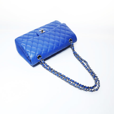 CHANEL No. 26 Matelasse 2017-2018 Double Flap Shoulder Bag blue WS26505