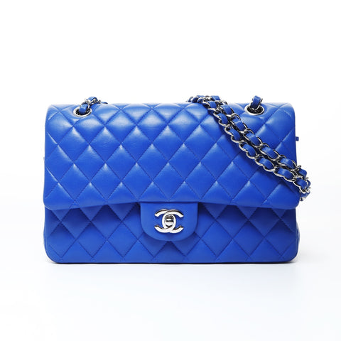 CHANEL No. 26 Matelasse 2017-2018 Double Flap Shoulder Bag blue WS26505