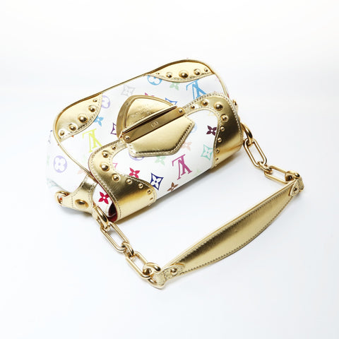 LOUIS VUITTON Monogram Multicolor Marilyn All M40206 2008 One Belt Shoulder Bag white WS26507