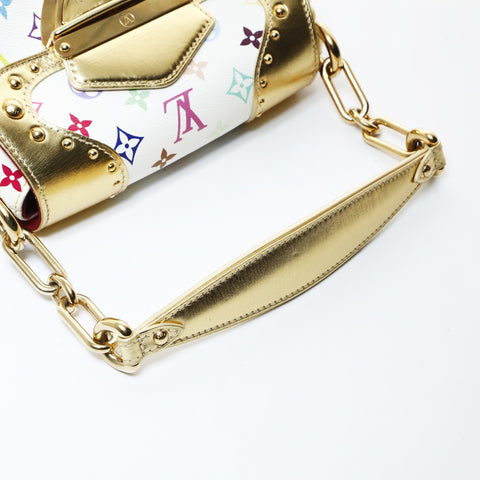 LOUIS VUITTON Monogram Multicolor Marilyn All M40206 2008 One Belt Shoulder Bag white WS26507
