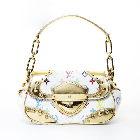 LOUIS VUITTON Monogram Multicolor Marilyn All M40206 2008 One Belt Shoulder Bag white WS26507