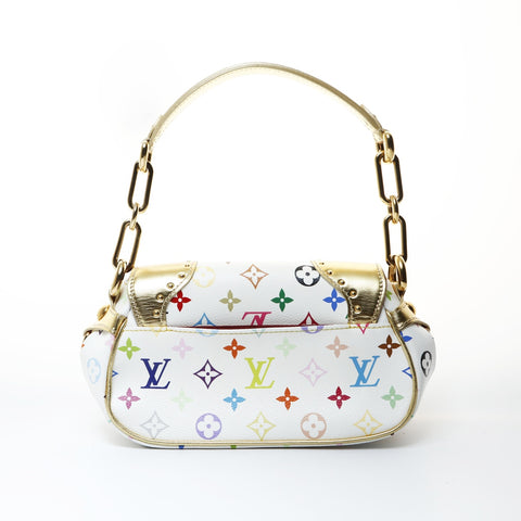 LOUIS VUITTON Monogram Multicolor Marilyn All M40206 2008 One Belt Shoulder Bag white WS26507