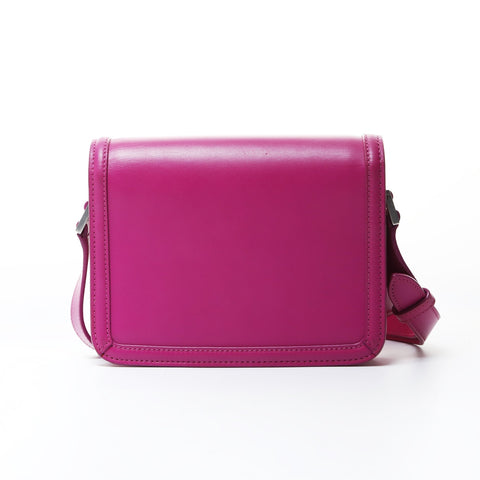 YVES SAINT LAURENT Solferino 小号挎包带 YSL 徽标金属银色单肩包粉色 WS26509