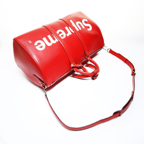 LOUIS VUITTON ×Supreme Epi Keepall 45 Bandouliere M53419 2017 Boston bag Red WS26510