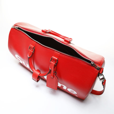 LOUIS VUITTON ×Supreme Epi Keepall 45 Bandouliere M53419 2017 Boston bag Red WS26510