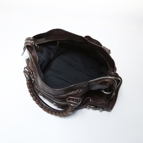 BALENCIAGA 2way Classic City Handbag Brown WS26512