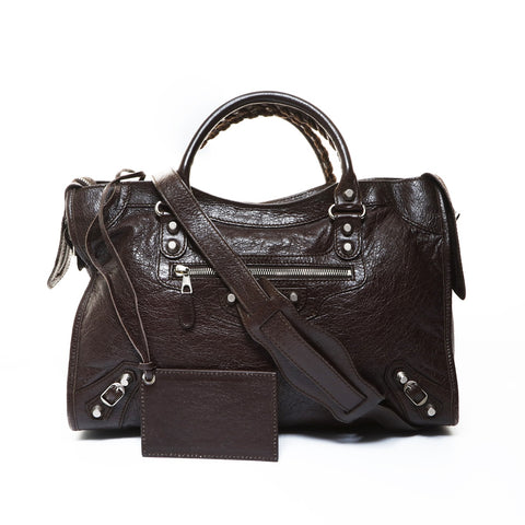 BALENCIAGA 2way Classic City Handbag Brown WS26512