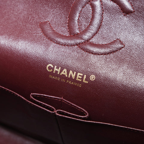 CHANEL Lambskin Matelasse Double Flap 9.8" 15th Series 2011 Shoulder Bag black WS26513