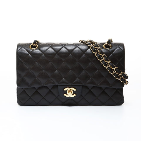 CHANEL Lambskin Matelasse Double Flap 9.8