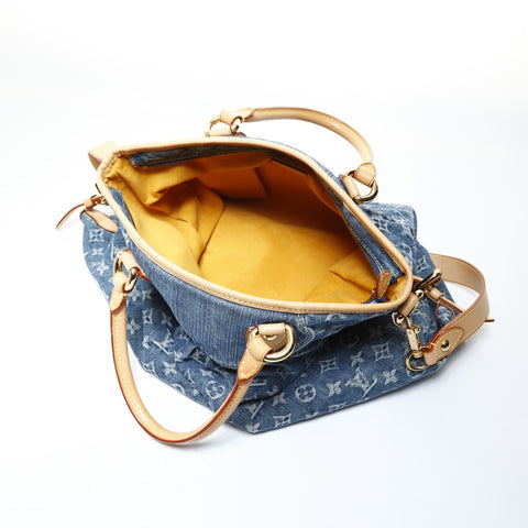 LOUIS VUITTON Neocavi MM Monogram Denim M95349 2007 Shoulder Bag blue WS26515