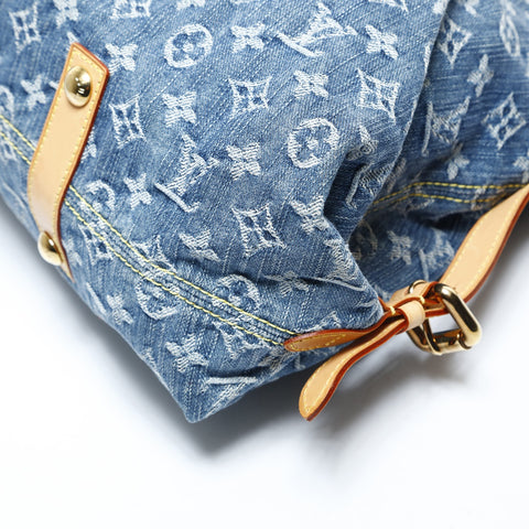 LOUIS VUITTON Neocavi MM Monogram Denim M95349 2007 Shoulder Bag blue WS26515