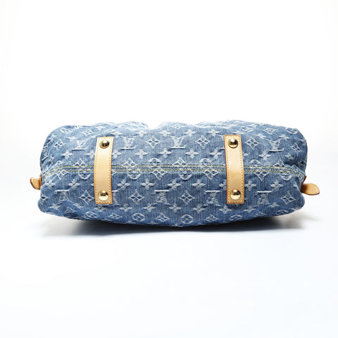 LOUIS VUITTON Neocavi MM Monogram Denim M95349 2007 Shoulder Bag blue WS26515