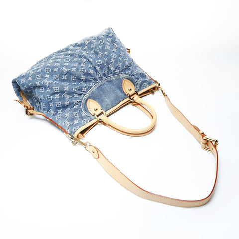 LOUIS VUITTON Neocavi MM Monogram Denim M95349 2007 Shoulder Bag blue WS26515
