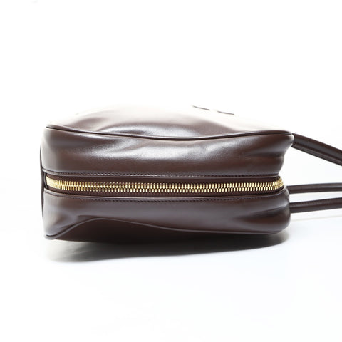 Miu Miu Nappa Leather Beau Logo Bowling Bag Shoulder Bag Brown WS26516
