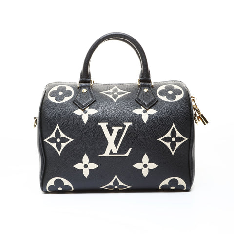 LOUIS VUITTON Speedy Bandouliere 25 Two-tone Monogram Empreinte M58947 Boston bag black WS26518