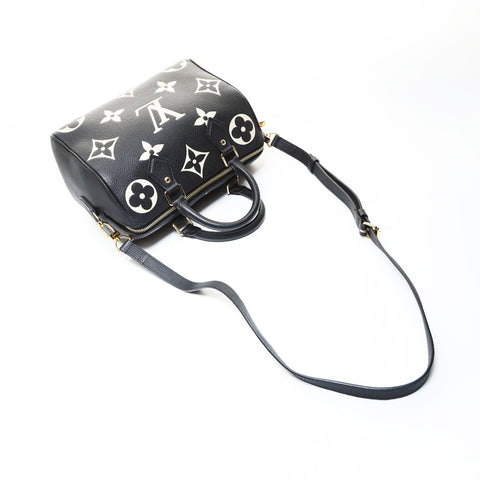 LOUIS VUITTON Speedy Bandouliere 25 Two-tone Monogram Empreinte M58947 Boston bag black WS26518