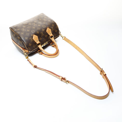 LOUIS VUITTON 2018 Monogram Speedy 25 Boston Tasche Braun WS26519