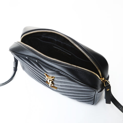 YVES SAINT LAURENT Lucasandra V-stitch YSL logo Shoulder Bag black WS26520