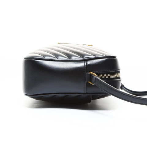 YVES SAINT LAURENT Lucasandra V-stitch YSL logo Shoulder Bag black WS26520