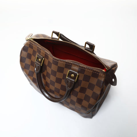 LOUIS VUITTON Damier Speedy 25 2013 Boston bag Brown WS26524