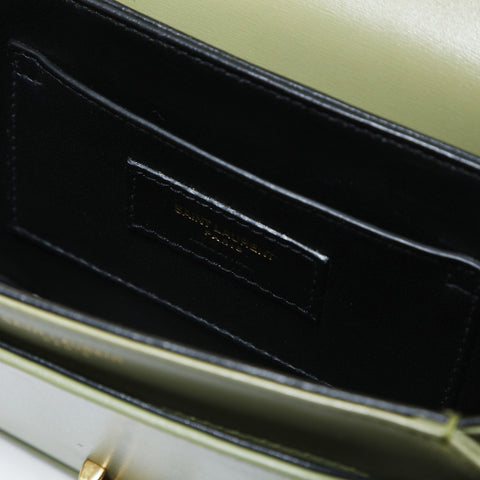 YVES SAINT LAURENT Solferino Leather Small Camera Bag Shoulder Bag green WS26525