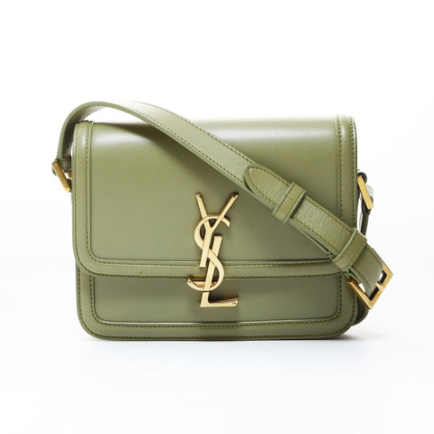 YVES SAINT LAURENT Solferino Leather Small Camera Bag Shoulder Bag green WS26525
