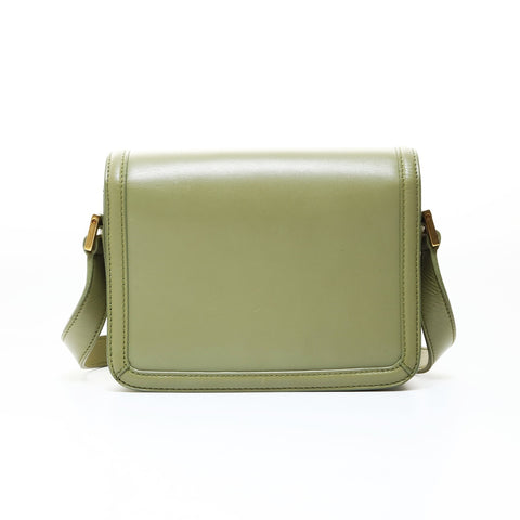 YVES SAINT LAURENT Solferino Leather Small Camera Bag Shoulder Bag green WS26525