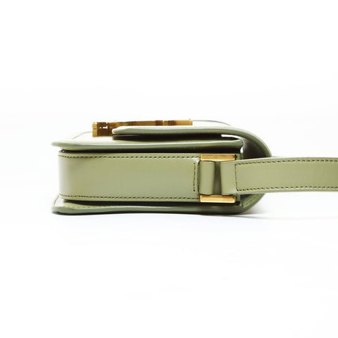 YVES SAINT LAURENT Solferino Leather Small Camera Bag Shoulder Bag green WS26525