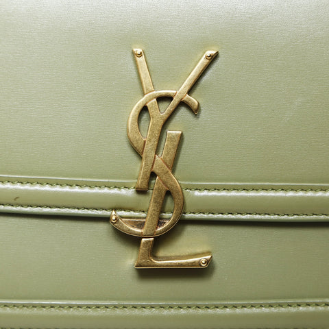 YVES SAINT LAURENT Solferino Leather Small Camera Bag Shoulder Bag green WS26525