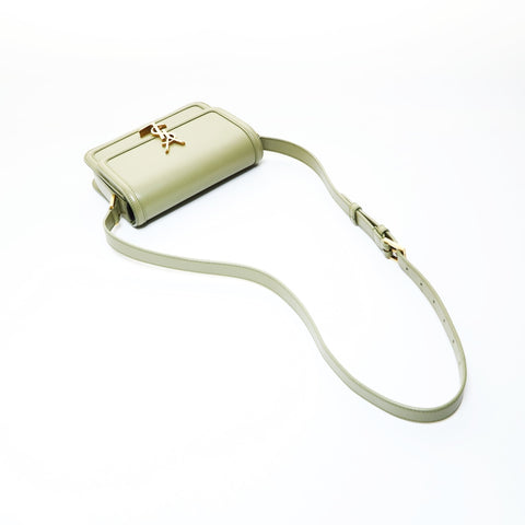 YVES SAINT LAURENT Solferino Leather Small Camera Bag Shoulder Bag green WS26525