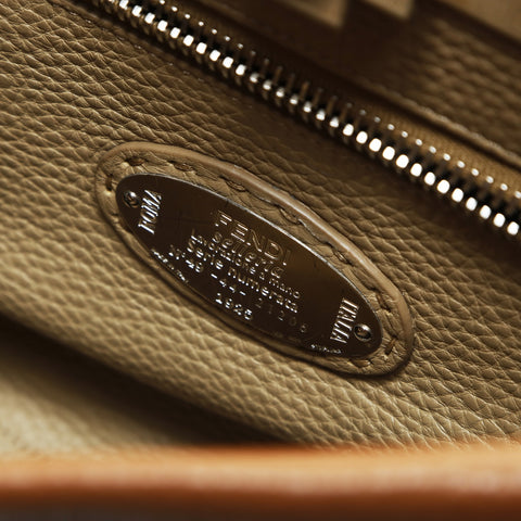 FENDI Peekaboo Wave Selleria 2way Shoulder Bag Brown WS26531