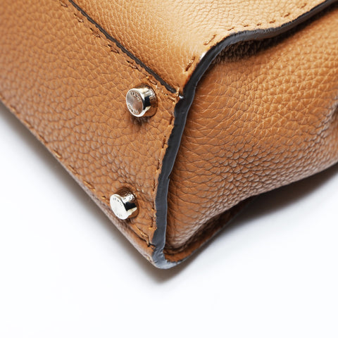 FENDI Peekaboo Wave Selleria 2way Shoulder Bag Brown WS26531