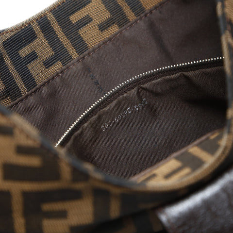 FENDI Zucca canvas Shoulder Bag Brown WS26533