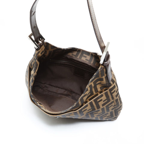 FENDI Zucca canvas Shoulder Bag Brown WS26533